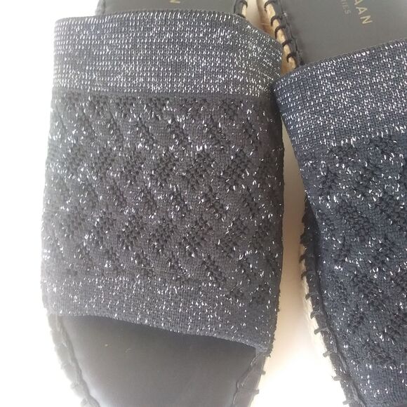 Cole Haan Espadrille Slide Sandals, Black, Women's Size 7.5 - Picture 12 of 12